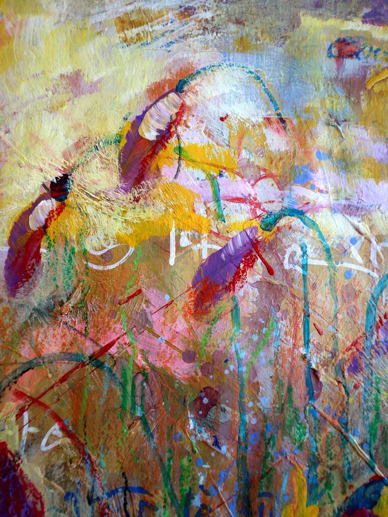 Original Expressionism Floral Painting by Rakhmet Redzhepov