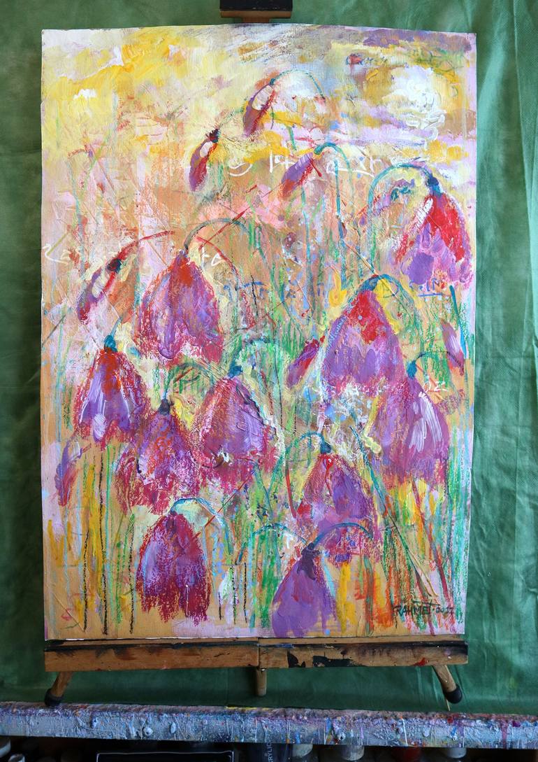 Original Expressionism Floral Painting by Rakhmet Redzhepov