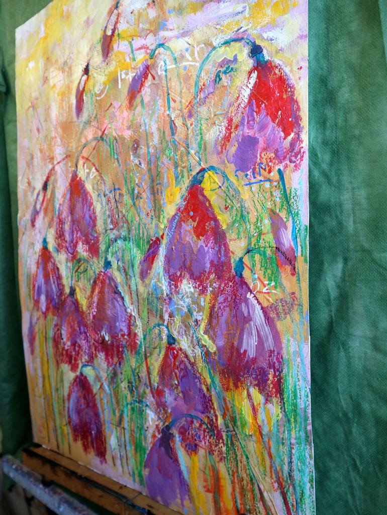 Original Expressionism Floral Painting by Rakhmet Redzhepov