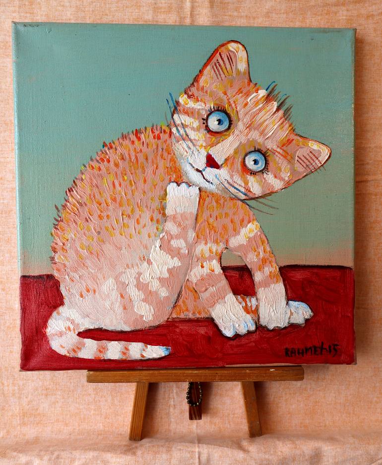 Original Expressionism Animal Painting by Rakhmet Redzhepov