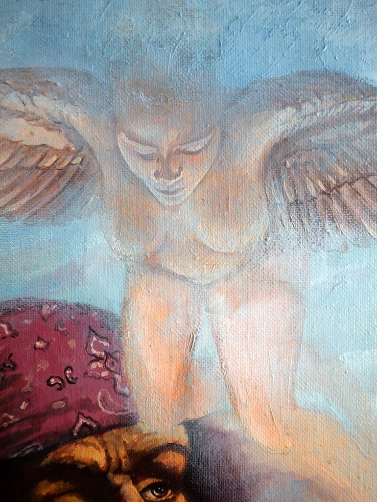 Original Expressionism People Painting by Rakhmet Redzhepov
