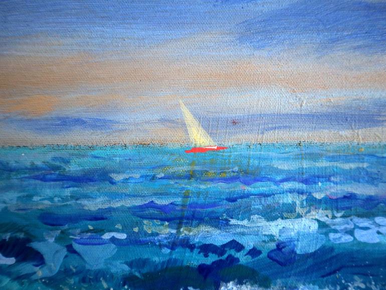 Original Expressionism Seascape Painting by Rakhmet Redzhepov