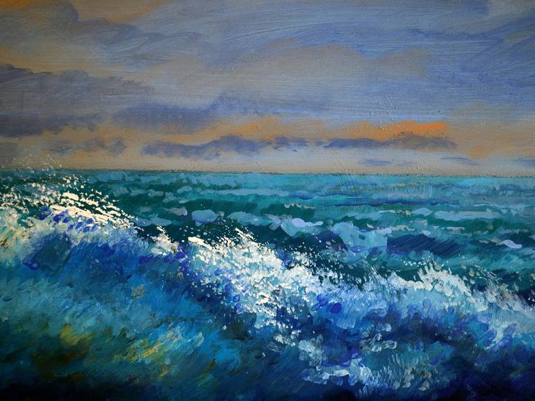 Original Seascape Painting by Rakhmet Redzhepov