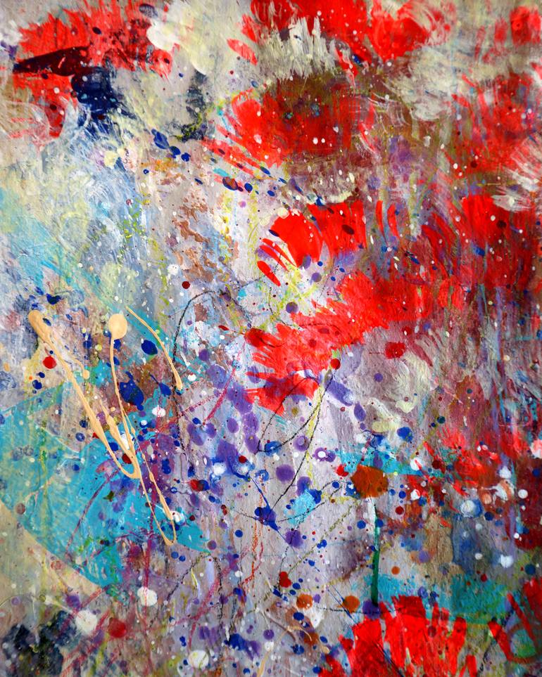 Original Expressionism Floral Painting by Rakhmet Redzhepov