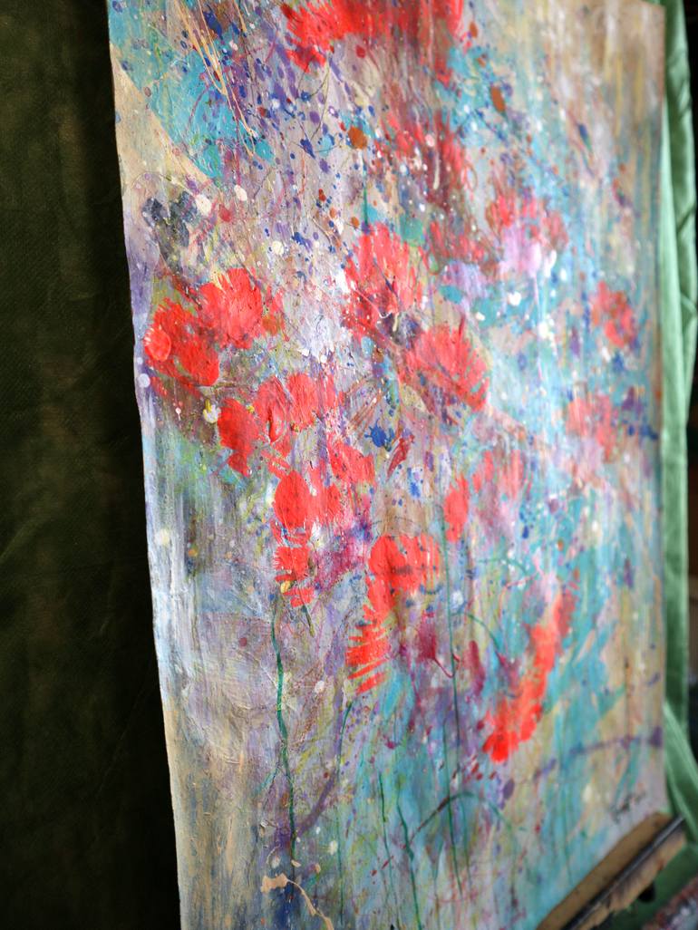 Original Expressionism Floral Painting by Rakhmet Redzhepov