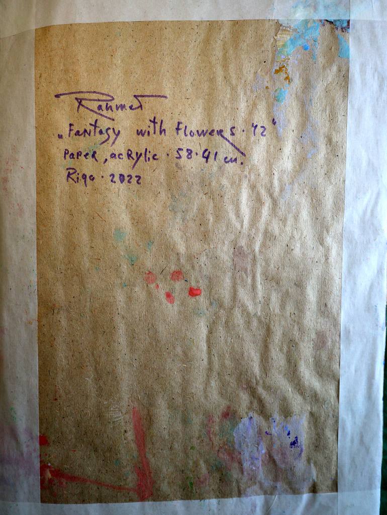 Original Expressionism Floral Painting by Rakhmet Redzhepov