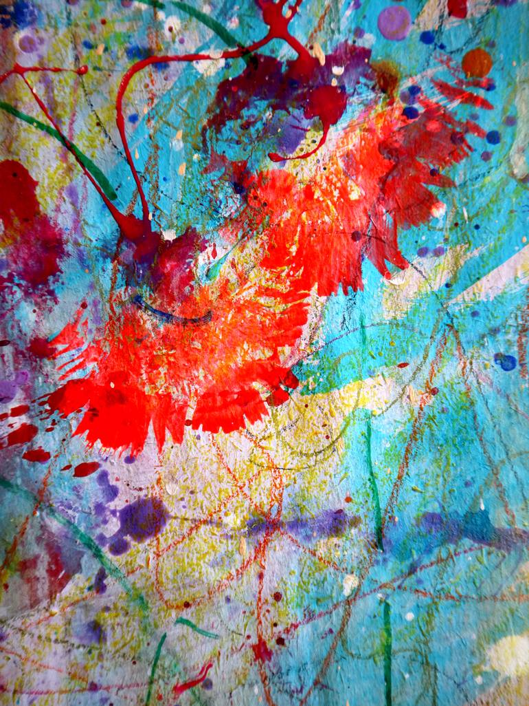 Original Expressionism Floral Painting by Rakhmet Redzhepov