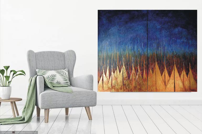 Original Abstract Expressionism Seascape Painting by Rakhmet Redzhepov