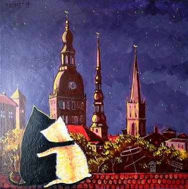 Print of Expressionism Cats Paintings by Rakhmet Redzhepov