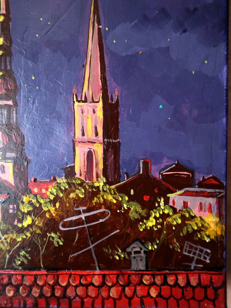 Original Expressionism Cats Painting by Rakhmet Redzhepov
