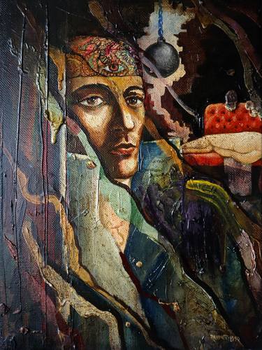 Original Surrealism Portrait Paintings by Rakhmet Redzhepov