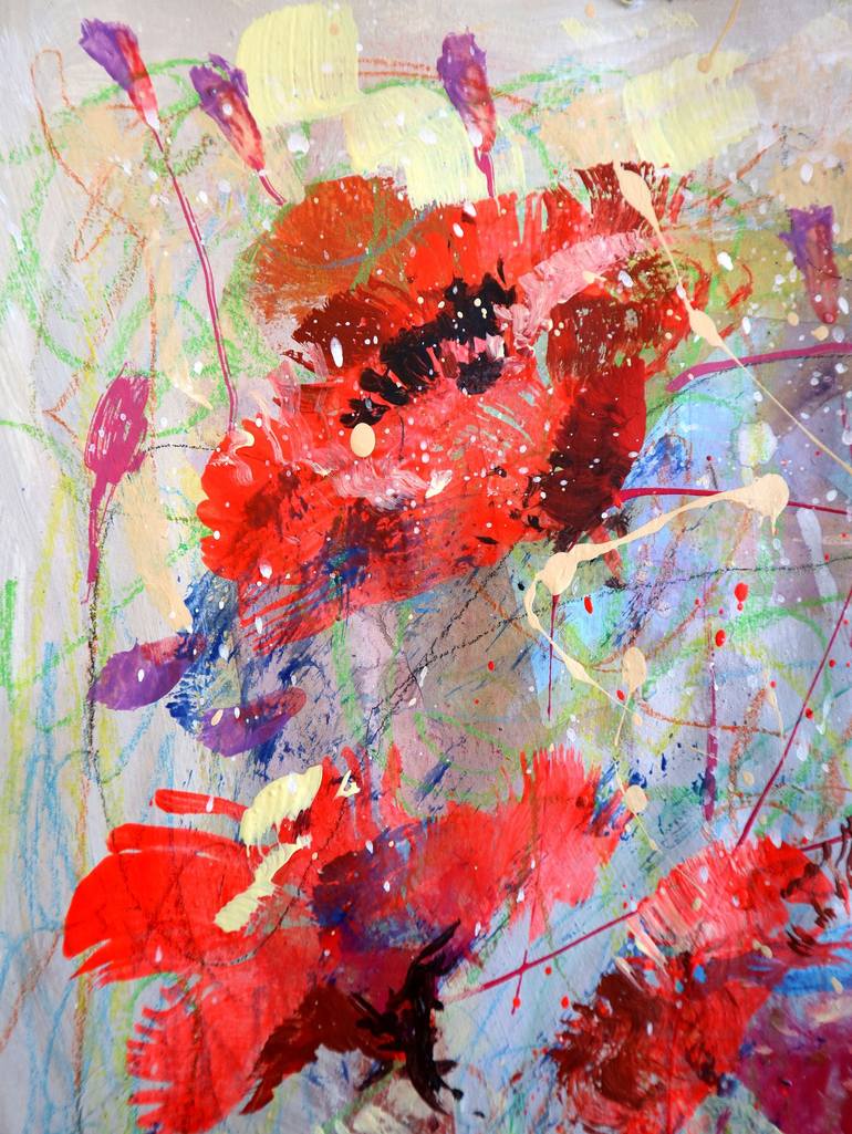 Original Impressionism Floral Painting by Rakhmet Redzhepov