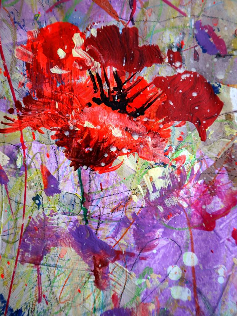 Original Impressionism Floral Painting by Rakhmet Redzhepov
