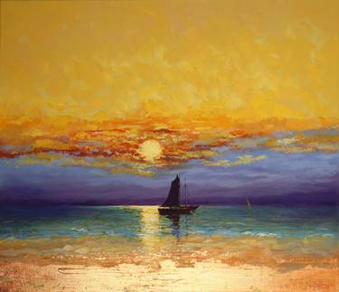 Original Expressionism Seascape Paintings by Rakhmet Redzhepov