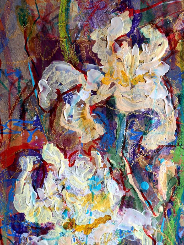 Original Abstract Expressionism Floral Painting by Rakhmet Redzhepov