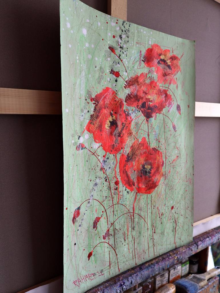 Original Floral Painting by Rakhmet Redzhepov