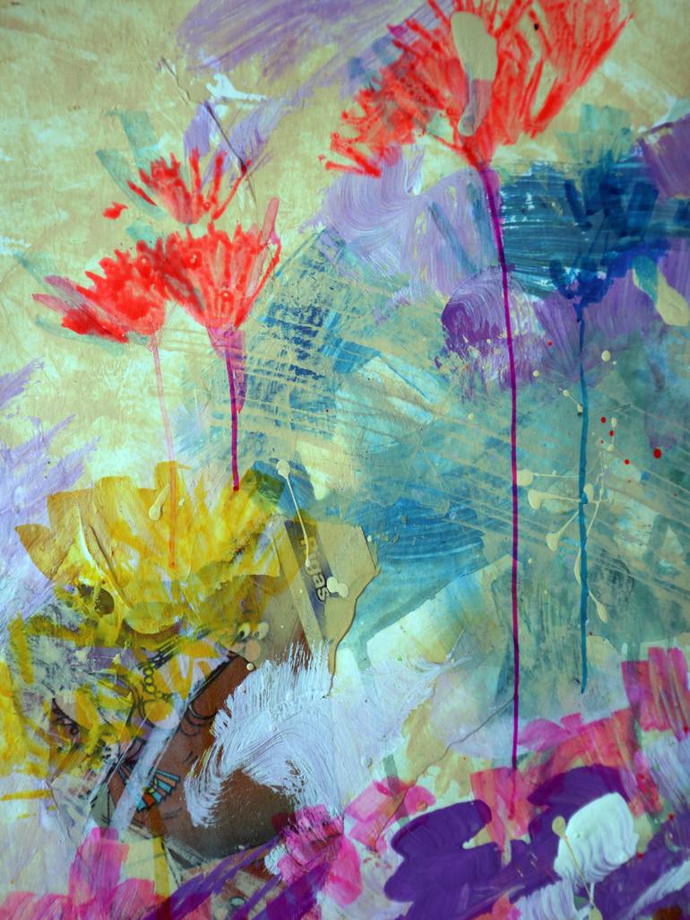 Original Expressionism Floral Painting by Rakhmet Redzhepov