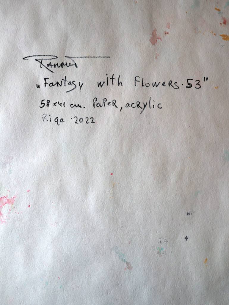 Original Expressionism Floral Painting by Rakhmet Redzhepov