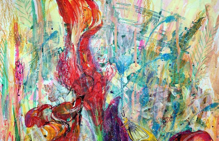 Original Expressionism Floral Painting by Rakhmet Redzhepov