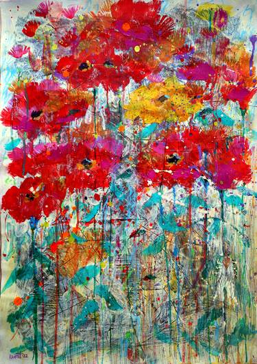 Original Impressionism Floral Paintings by Rakhmet Redzhepov