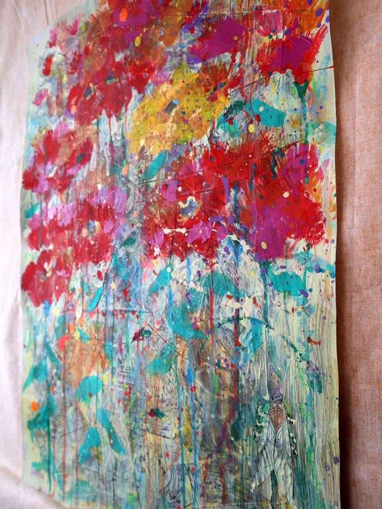 Original Impressionism Floral Painting by Rakhmet Redzhepov
