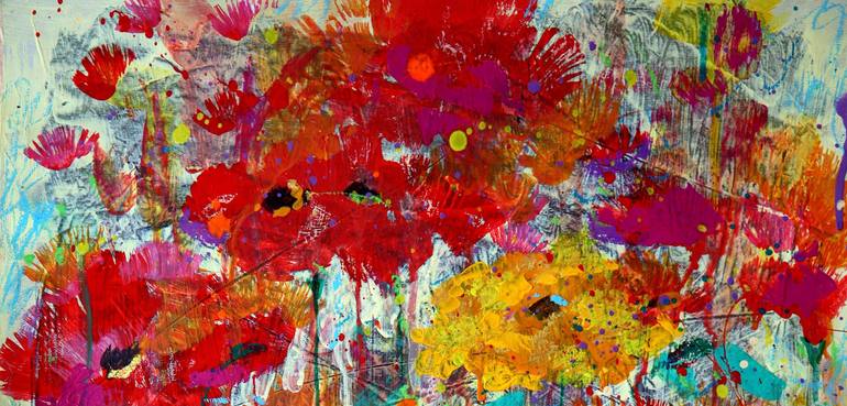 Original Impressionism Floral Painting by Rakhmet Redzhepov