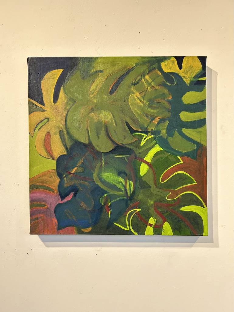 Original Abstract Botanic Painting by Kim Kivits