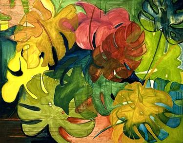 Original Abstract Floral Paintings by Kim Kivits