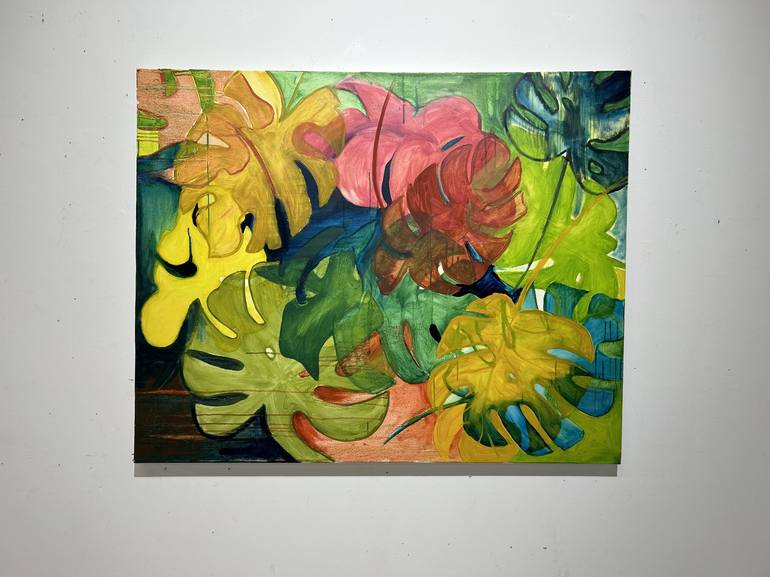Original Abstract Floral Painting by Kim Kivits