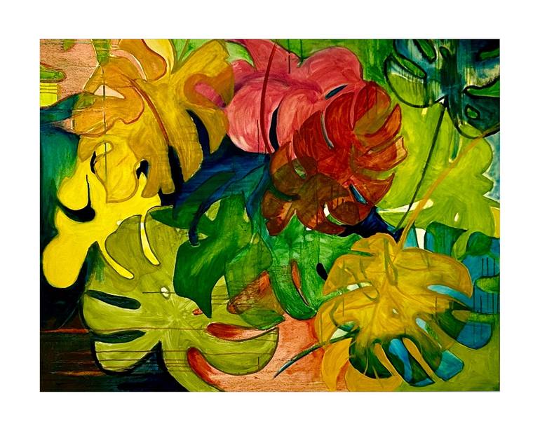 Original Abstract Floral Painting by Kim Kivits