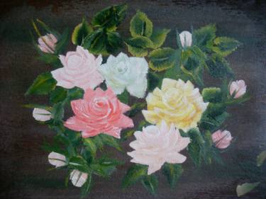 Print of Realism Floral Paintings by Aija Reidzane Brauvere