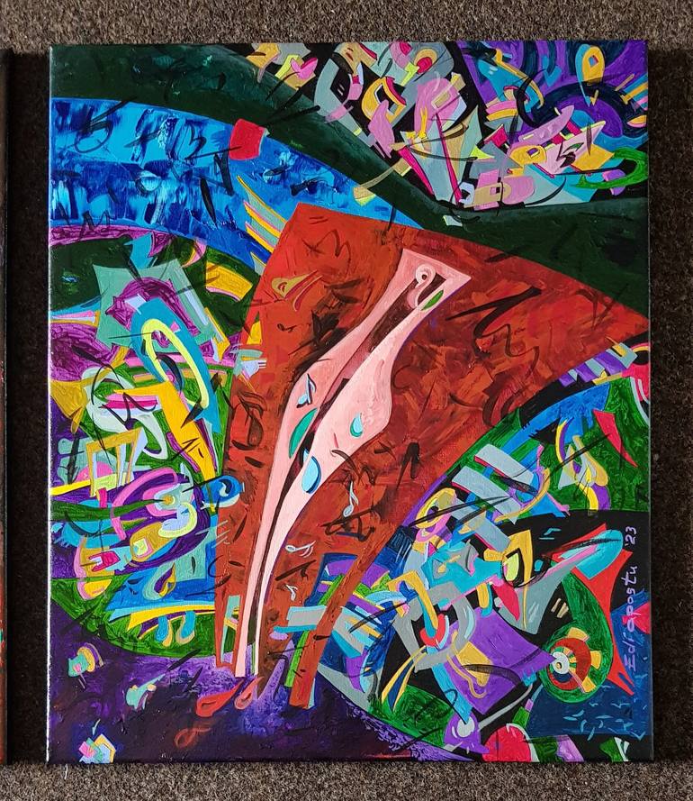 Original Abstract Painting by Edi APOSTU