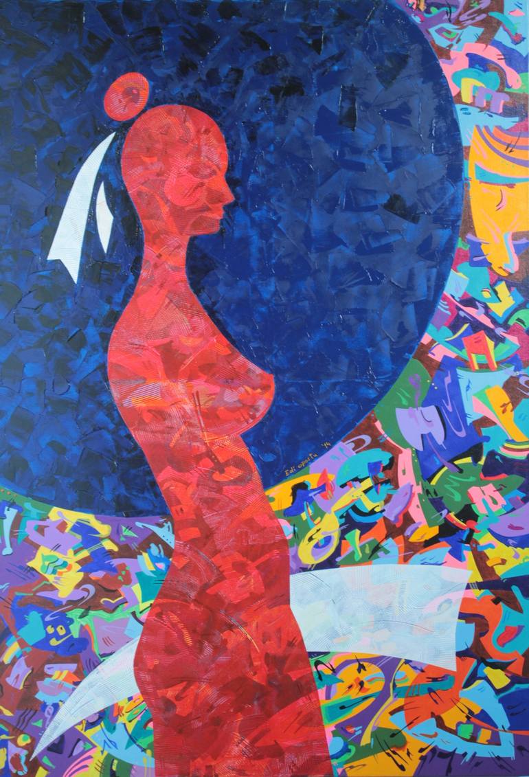 Costana in the Dark. Erotic Aggressivity Painting by Edi APOSTU | Saatchi  Art