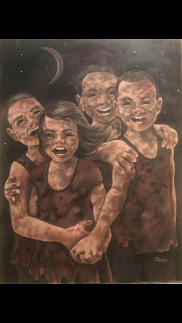 Original Figurative Children Paintings by Mireya Art