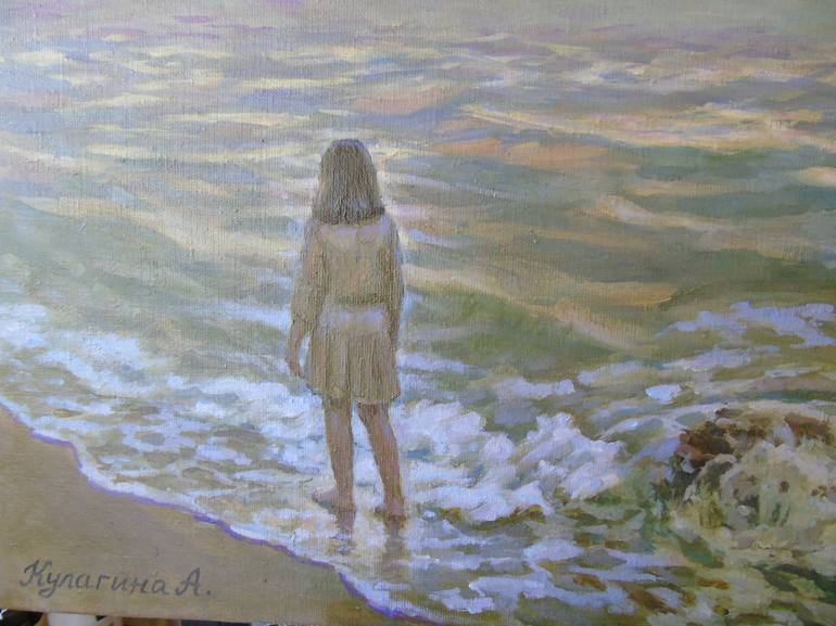 Original Fine Art Beach Painting by Анна Кулагина