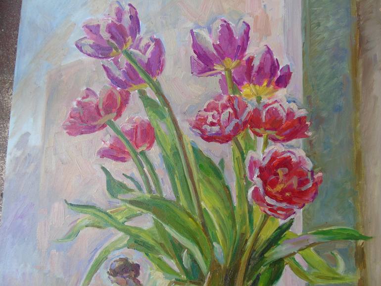 Original Fine Art Floral Painting by Анна Кулагина