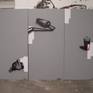Three paneled artwork on framed canvas 2004