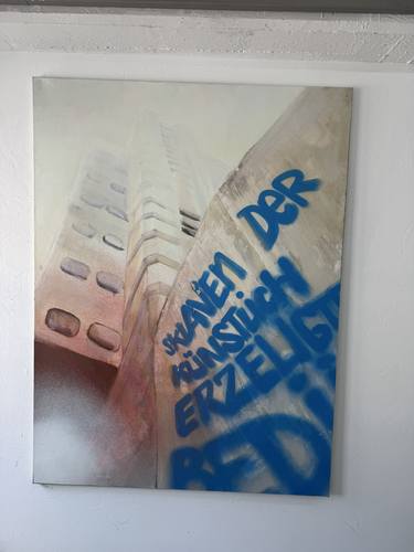 Original Street Art Architecture Paintings by Helge Steinmann Bomber