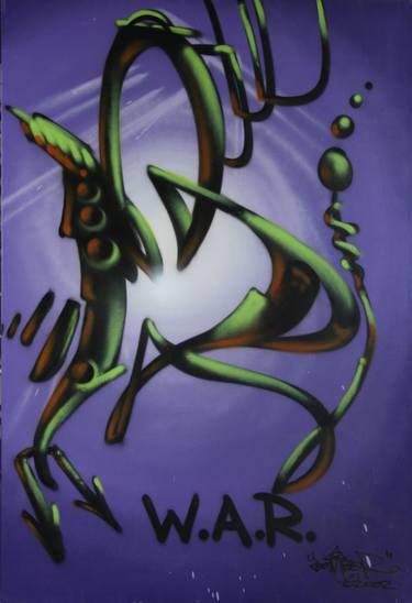 Original Abstract Graffiti Paintings by Helge Steinmann Bomber
