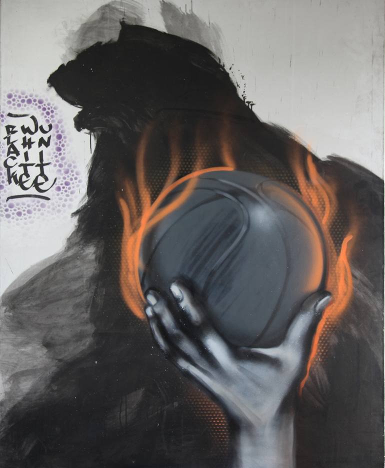 Original Figurative Graffiti Paintings by Helge Steinmann Bomber