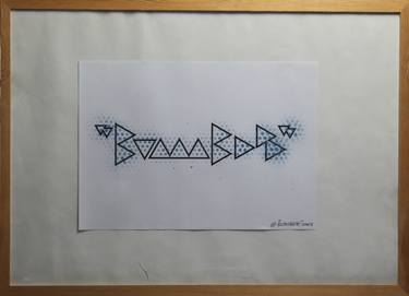 Print of Conceptual Typography Drawings by Helge Steinmann BOMBER