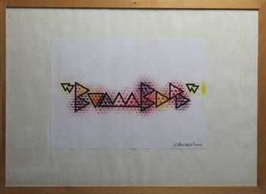 Print of Conceptual Typography Drawings by Helge Steinmann BOMBER