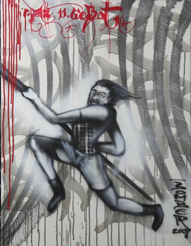 Original Figurative Graffiti Paintings by Helge Steinmann BOMBER