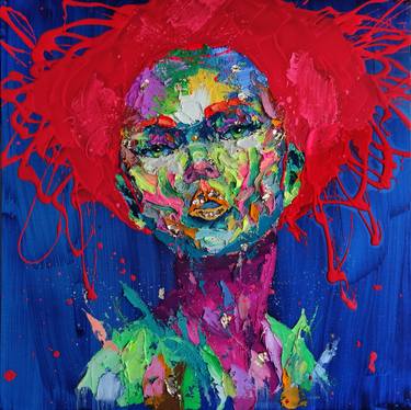 Original Expressionism Portrait Paintings by Agusil P