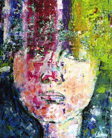 Original Expressionism Portrait Paintings by Carlos Villanueva