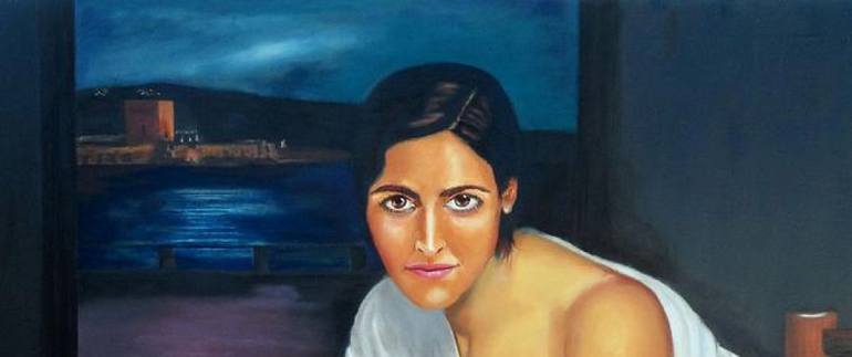 Original Realism People Painting by Manuel Sanchez