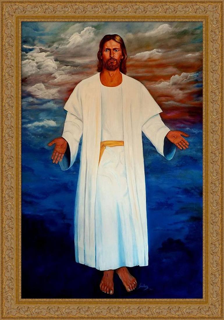 Original Realism Religion Painting by Manuel Sanchez