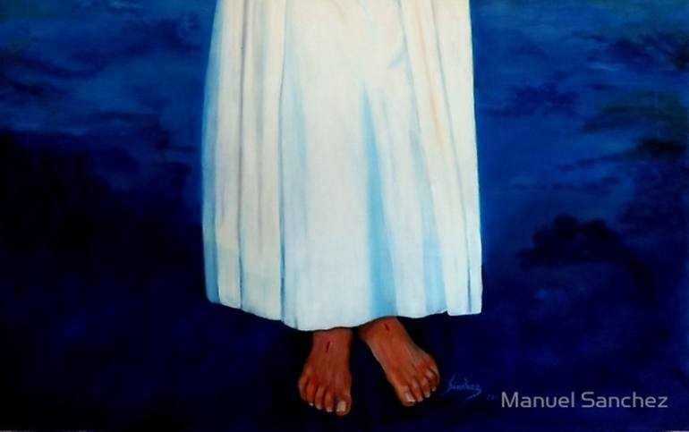 Original Realism Religion Painting by Manuel Sanchez