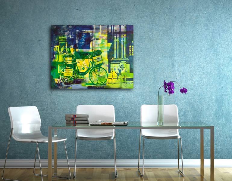 Original Street Art Cities Painting by Joanna Szumska