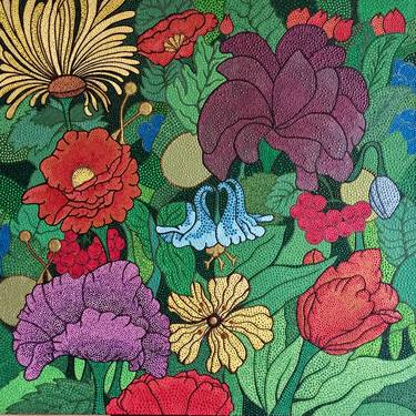 Print of Fine Art Floral Paintings by Sara Parsaee